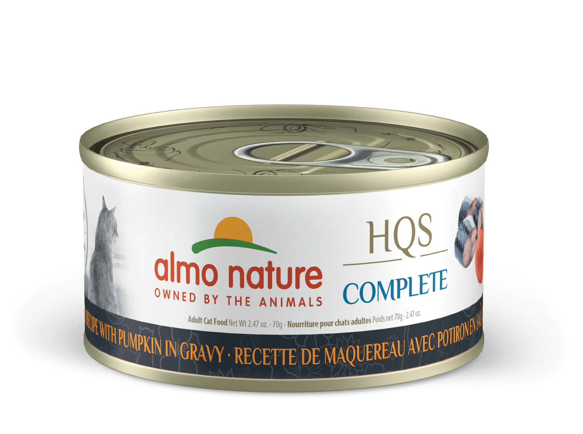 Almo Nature - HQS Complete Mackerel Recipe with Pumpkin in Gravy (Wet Cat Food)